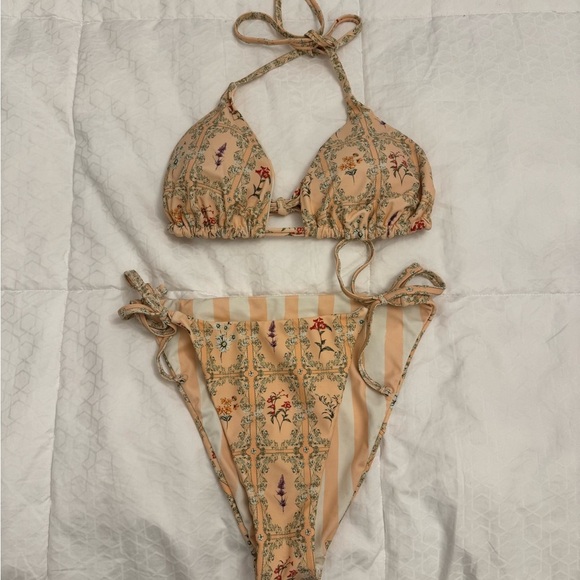 Agua Bendita for Target Floral Print Bikini Set M - Picture 1 of 5